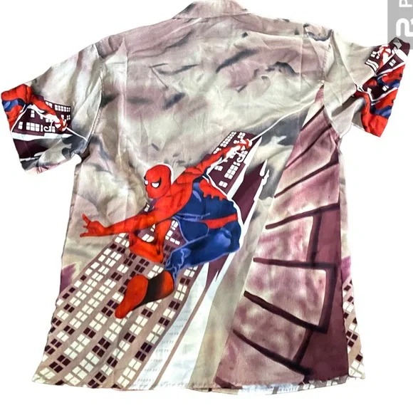 Y2k style button up spider man graphic - Picture 2 of 2